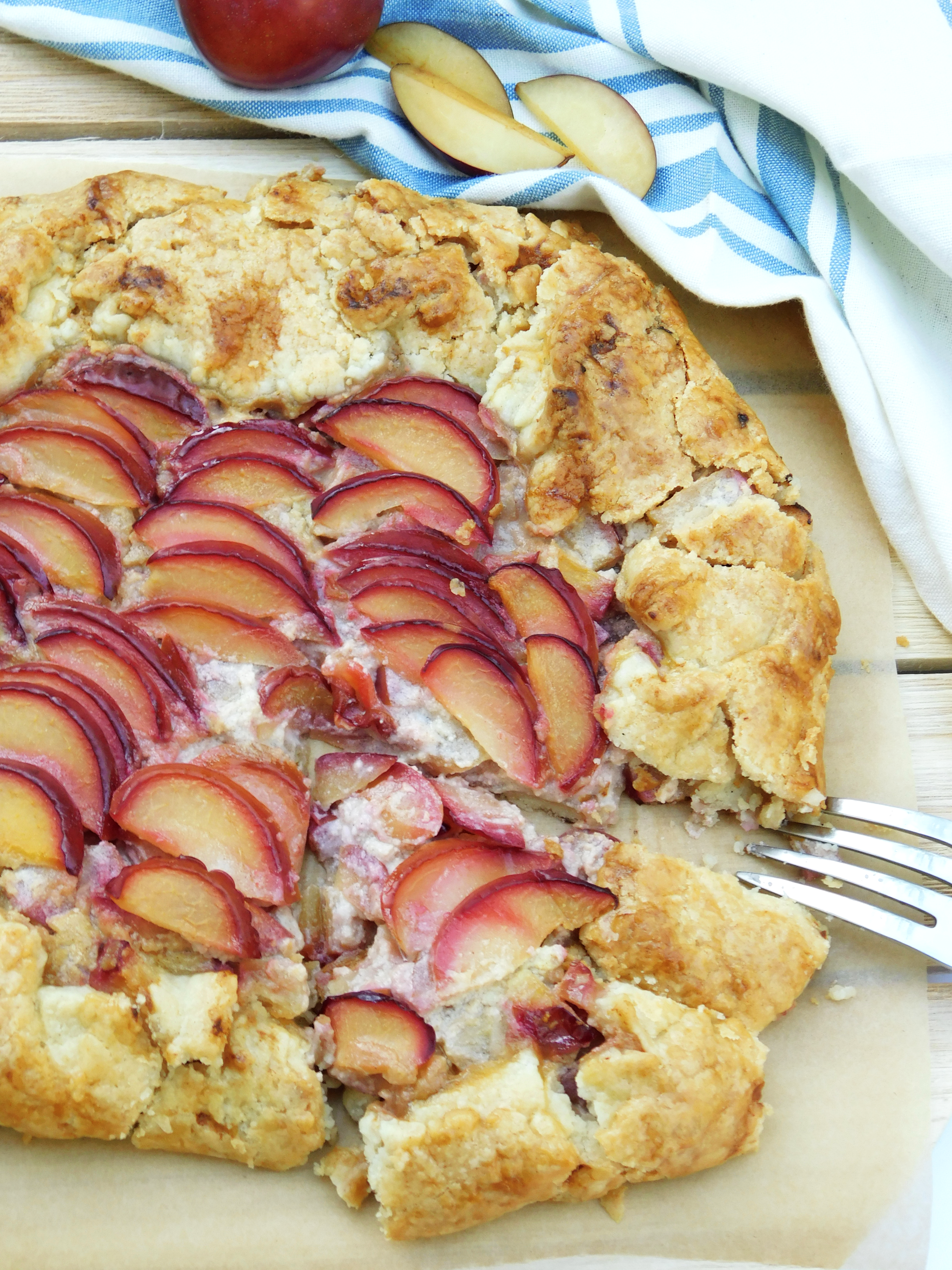 Galette with plums.