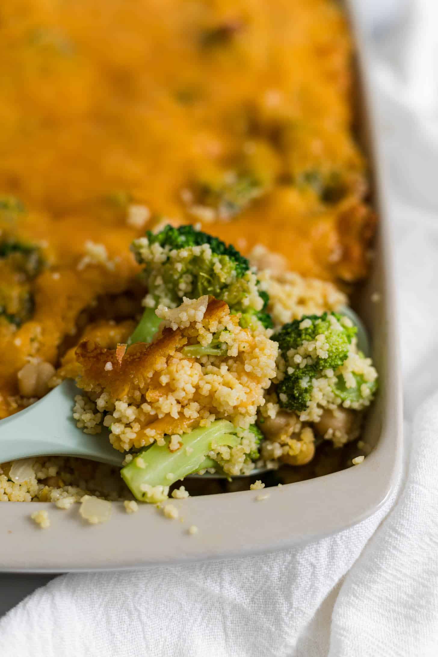 Baked Couscous Casserole With Broccoli and Chickpeas Supermom Eats