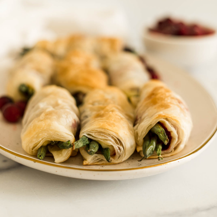 Green bean and brie bundle.