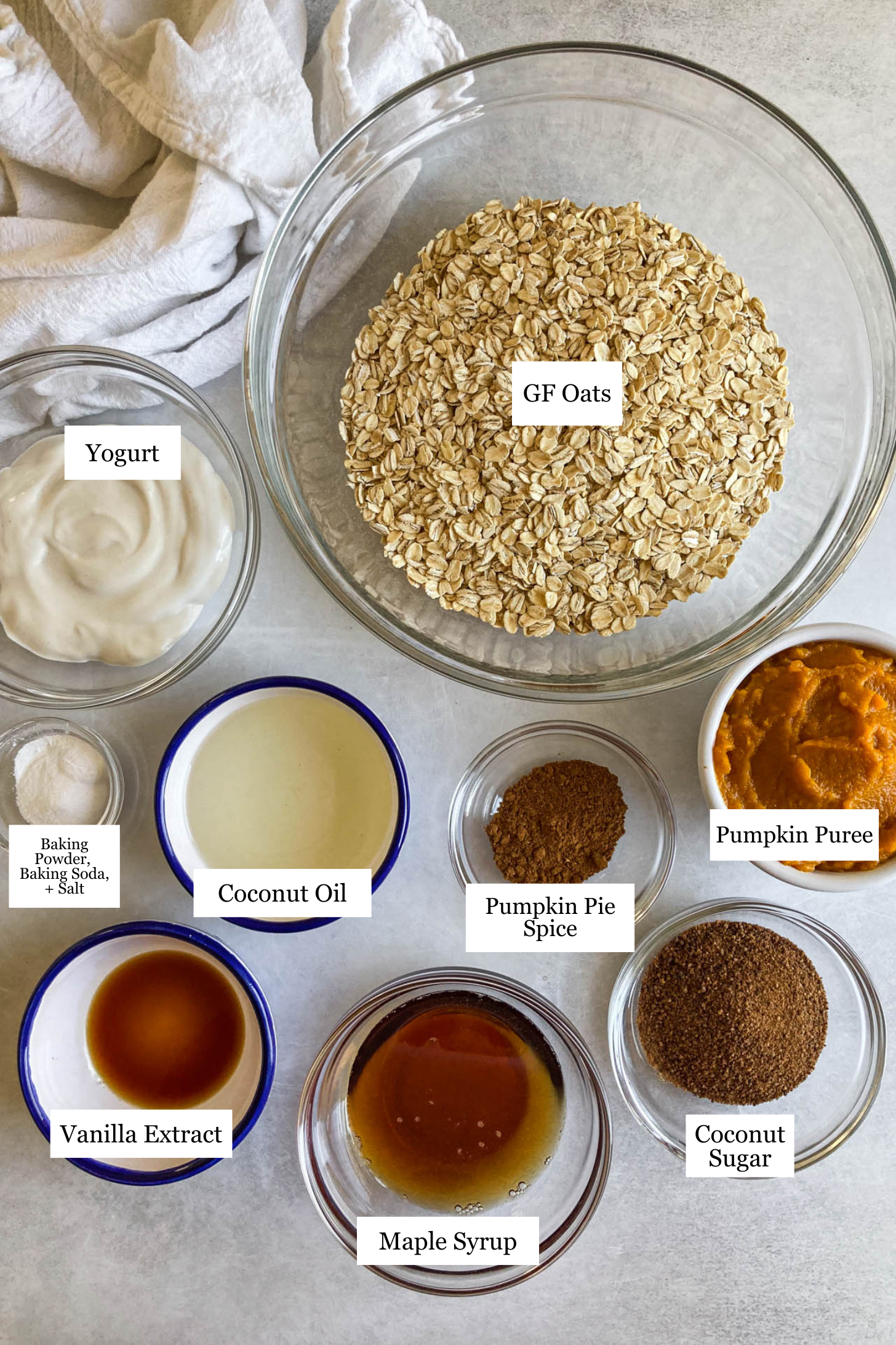 Pumpkin muffins ingredients.