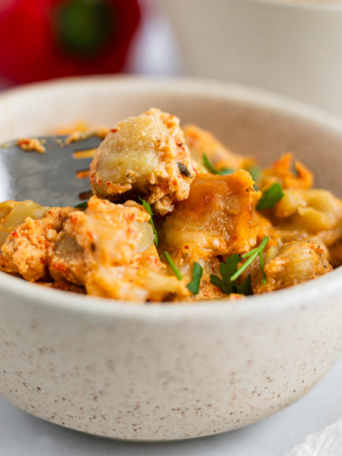 Baked Cauliflower Gnocchi in a bowl.
