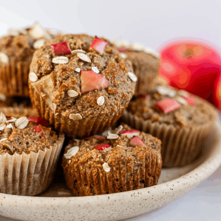 A plate of Apple Muffins.
