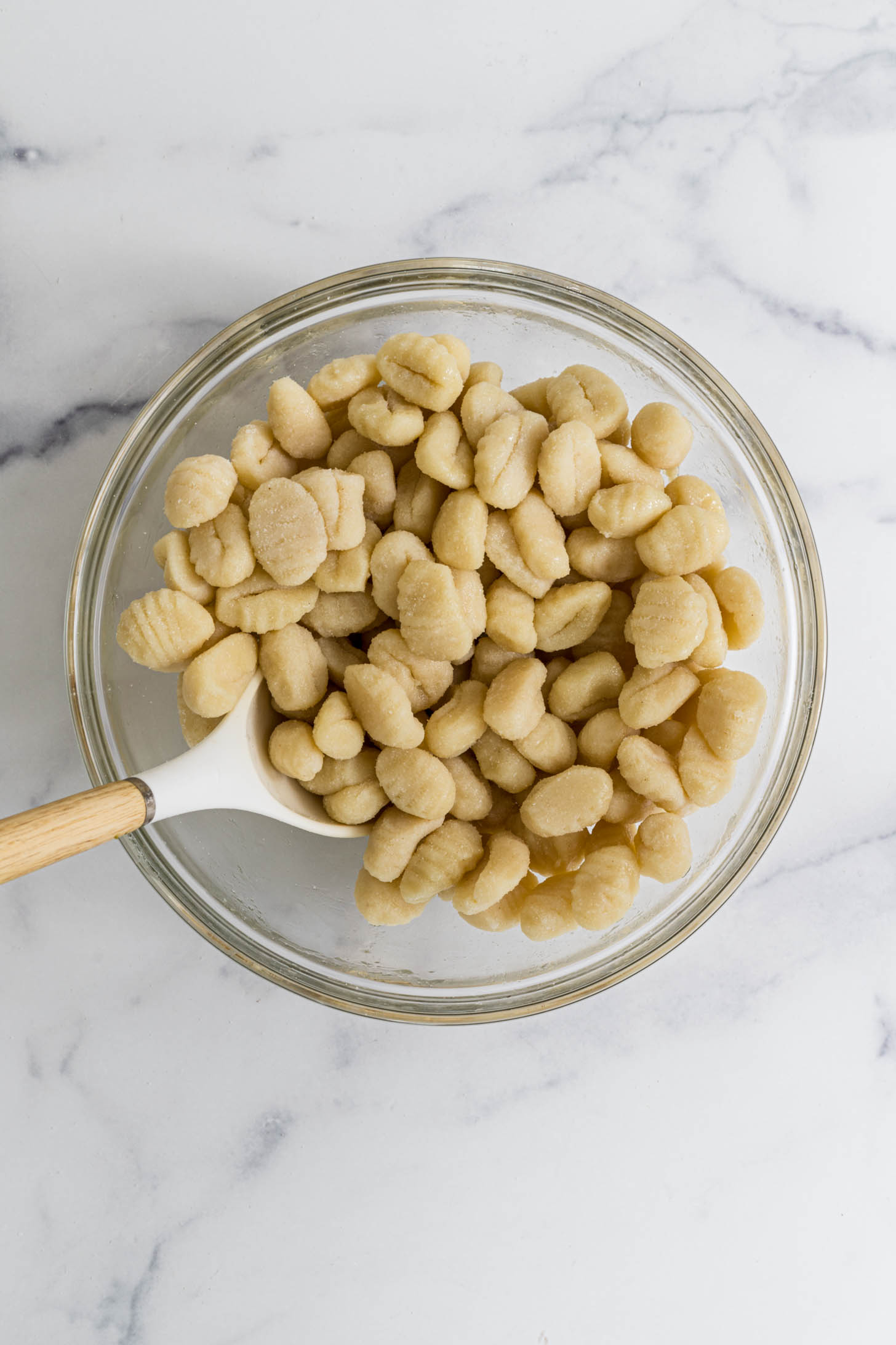 Gnocchi in a bowl.