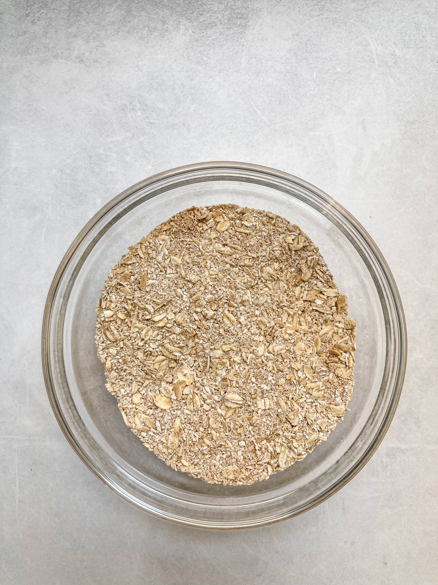 Dry ingredients mixed together in a bowl.