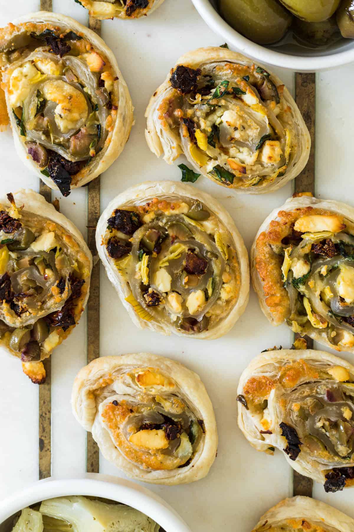 A close up view of the pinwheels.