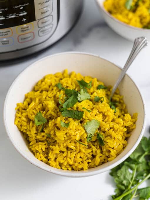 Easy 30Minute Instant Pot Turmeric Rice Recipe Supermom Eats