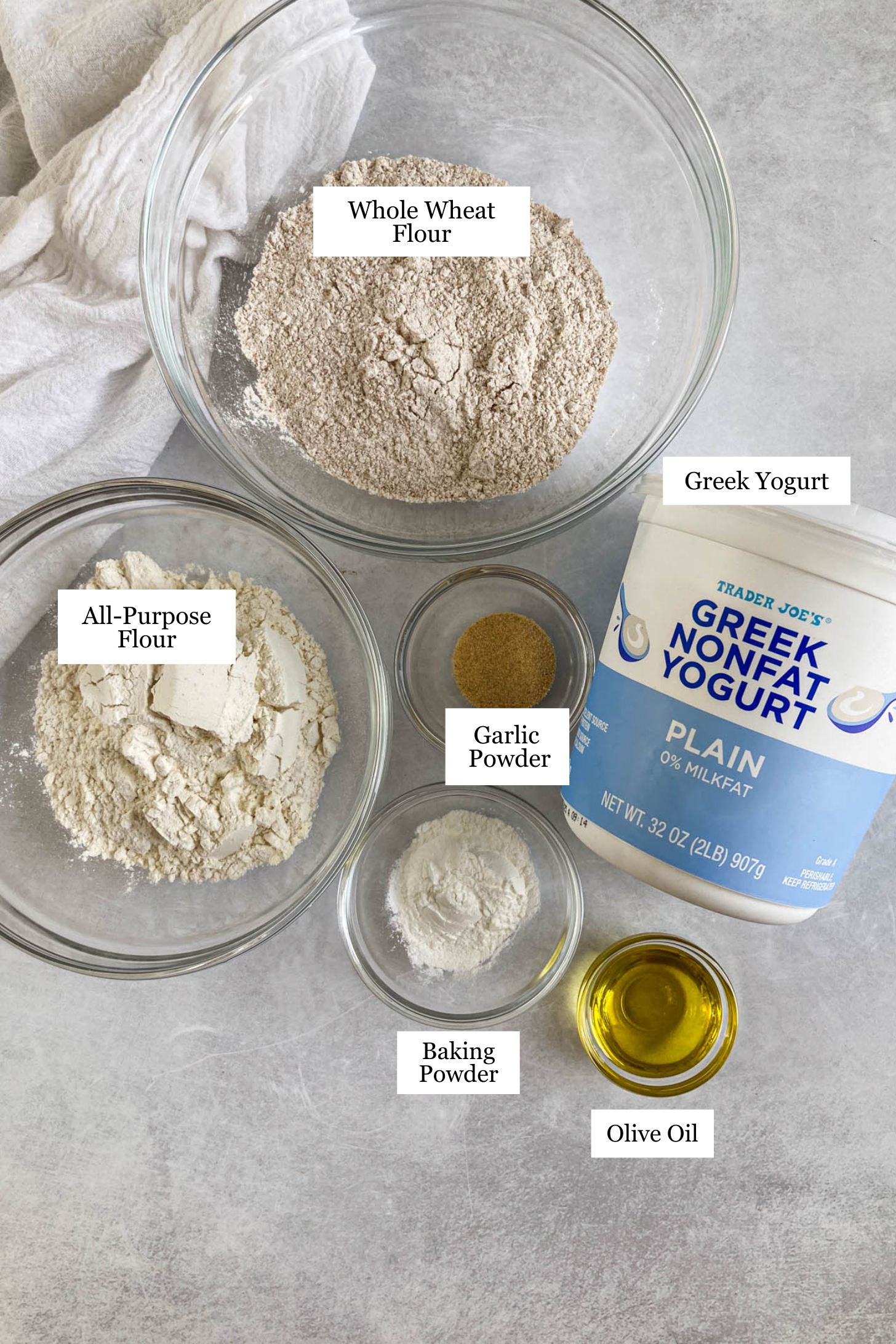 Protein pizza ingredients.