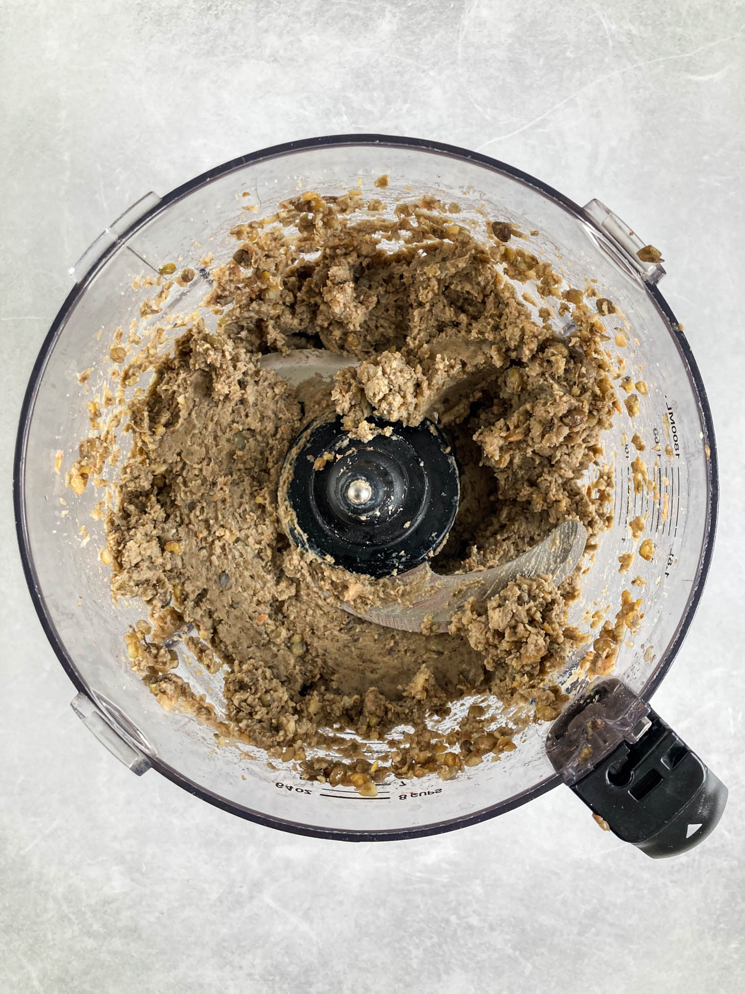 All ingredients blended in the food processor.