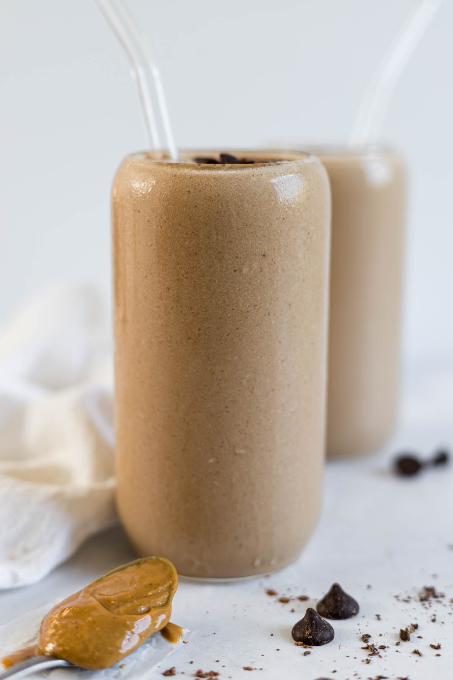 Peanut butter smoothie.