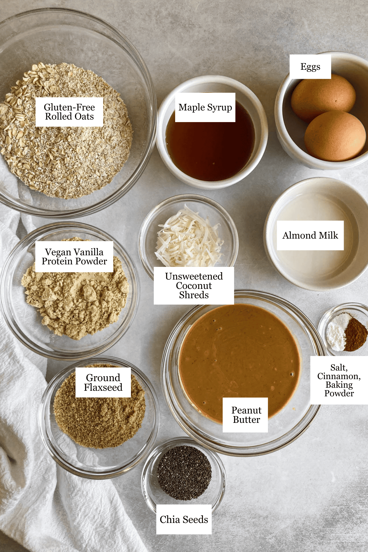 Protein Breakfast Bars ingredients.