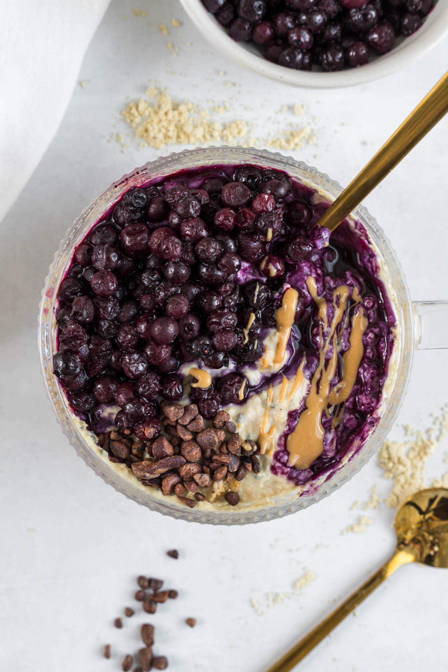 Protein vegan yogurt in a bowl.