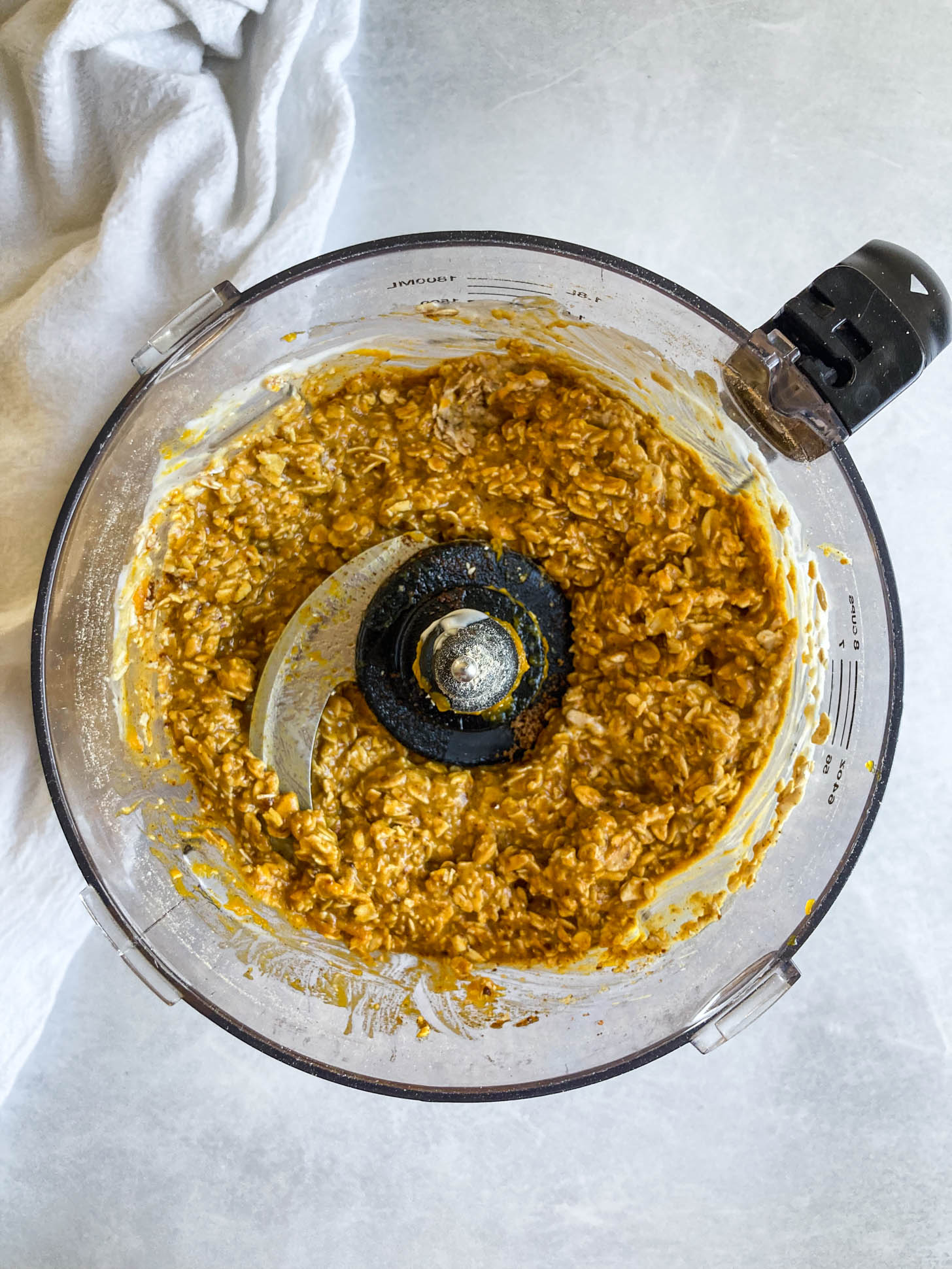 All ingredients blended together in a food processor.