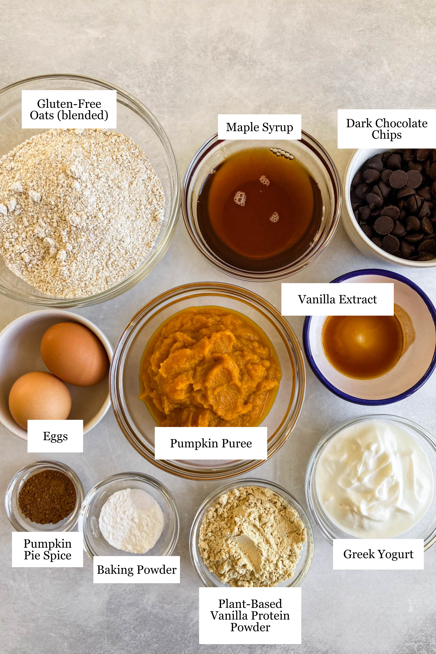 Ingredients for pumpkin bread.