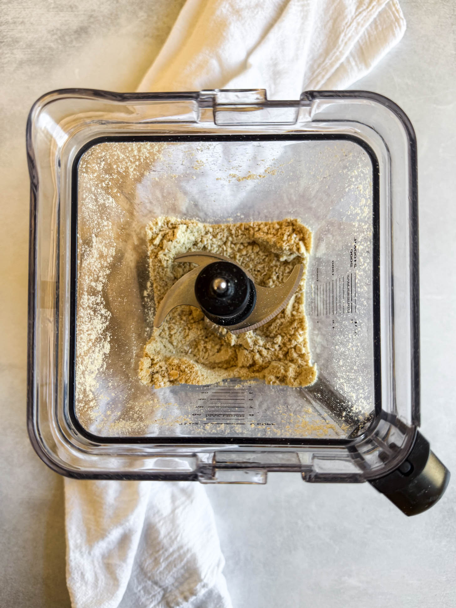 Dry ingredients blended in a blender.