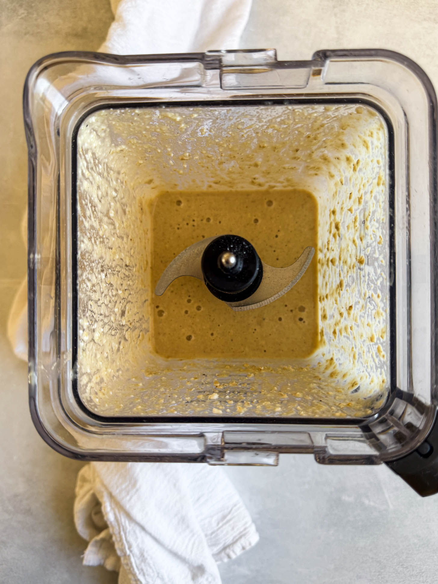 Wet ingredients added to the blender.