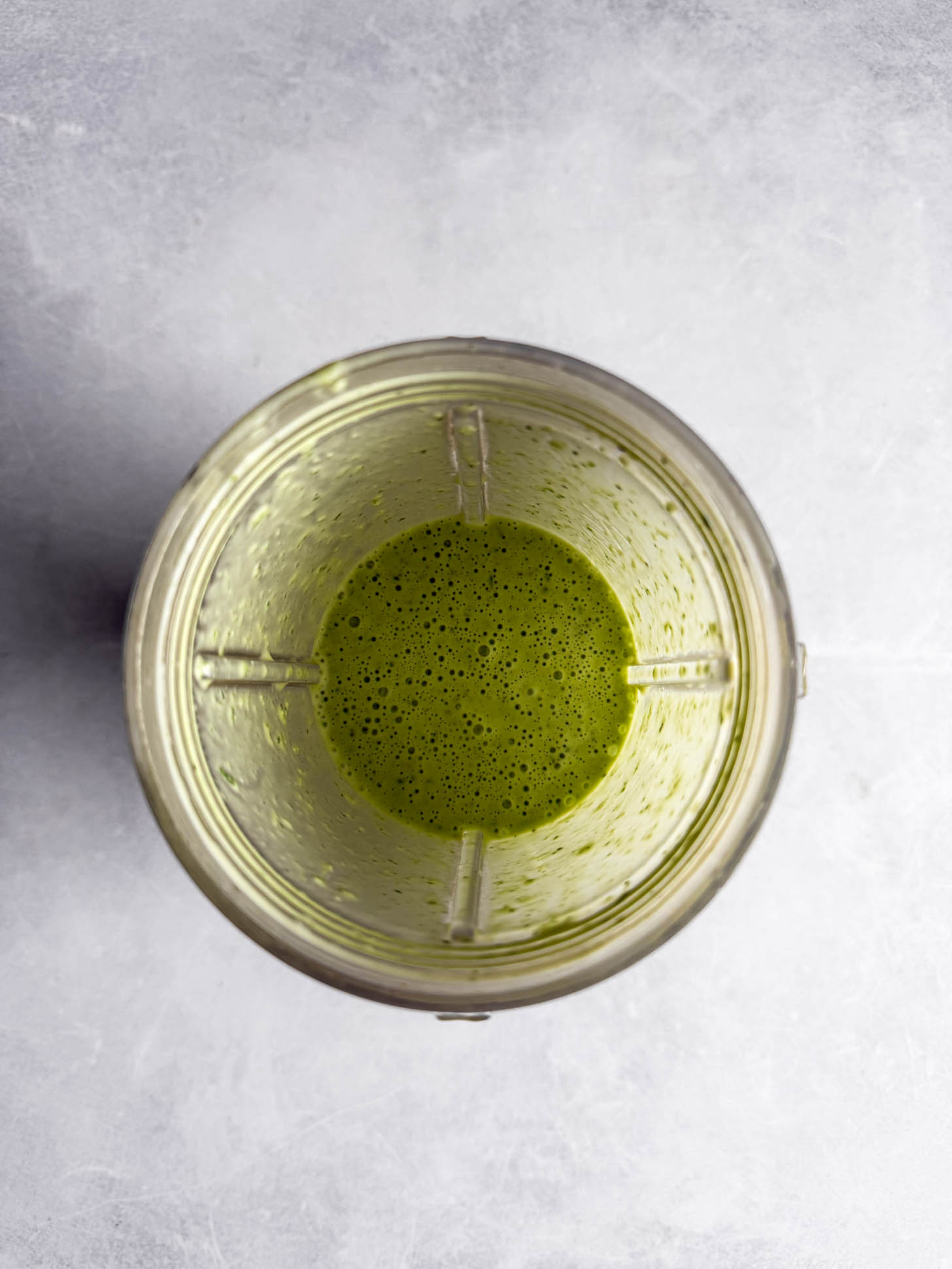 Ingredients blended in a blender.