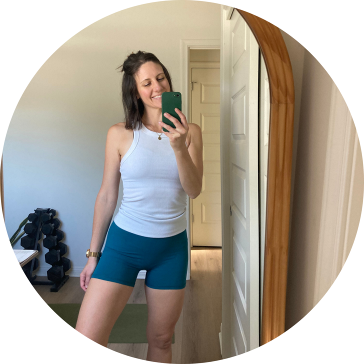 Kaileigh in workout clothes.