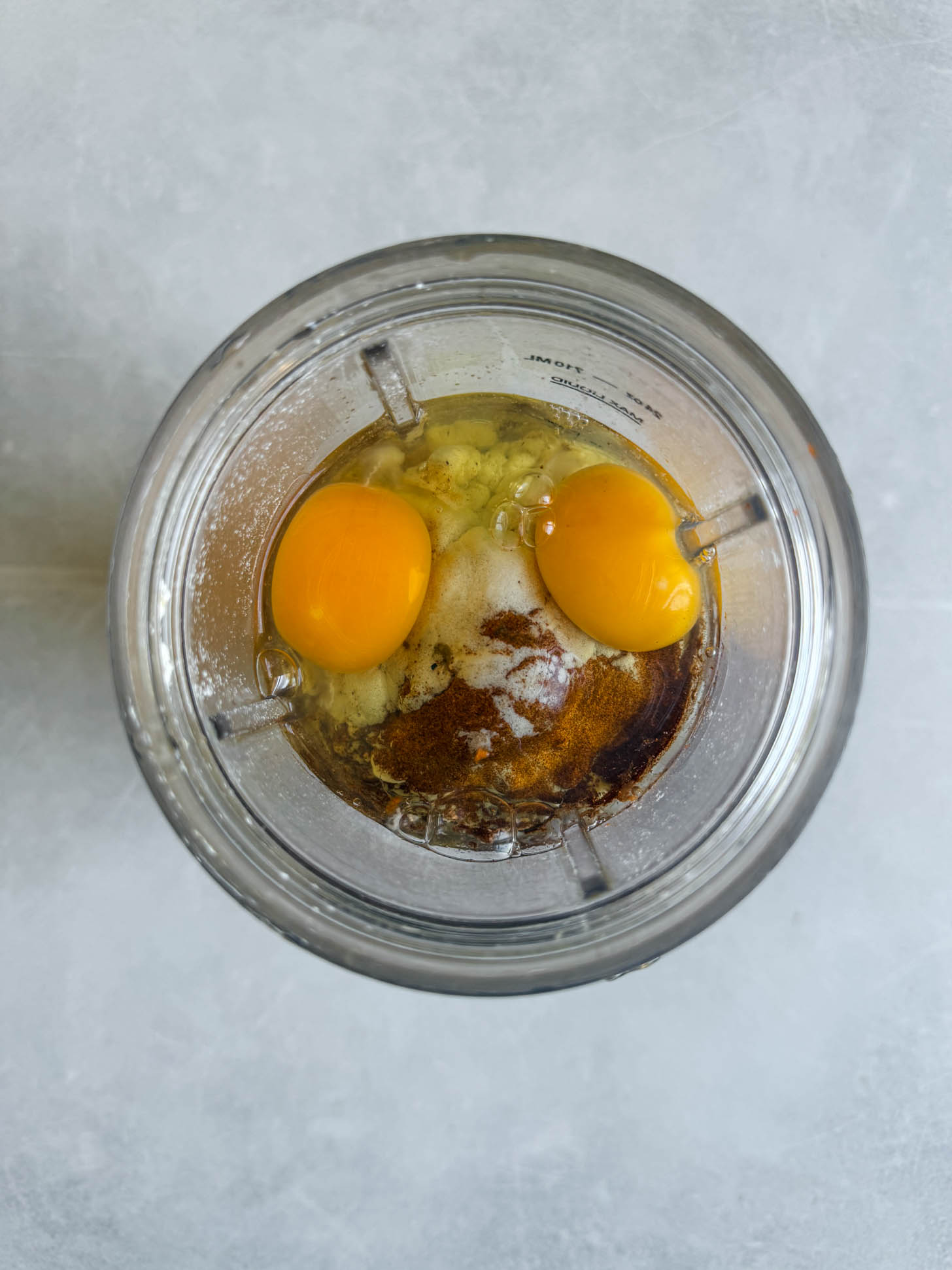 All ingredients added to the blender.
