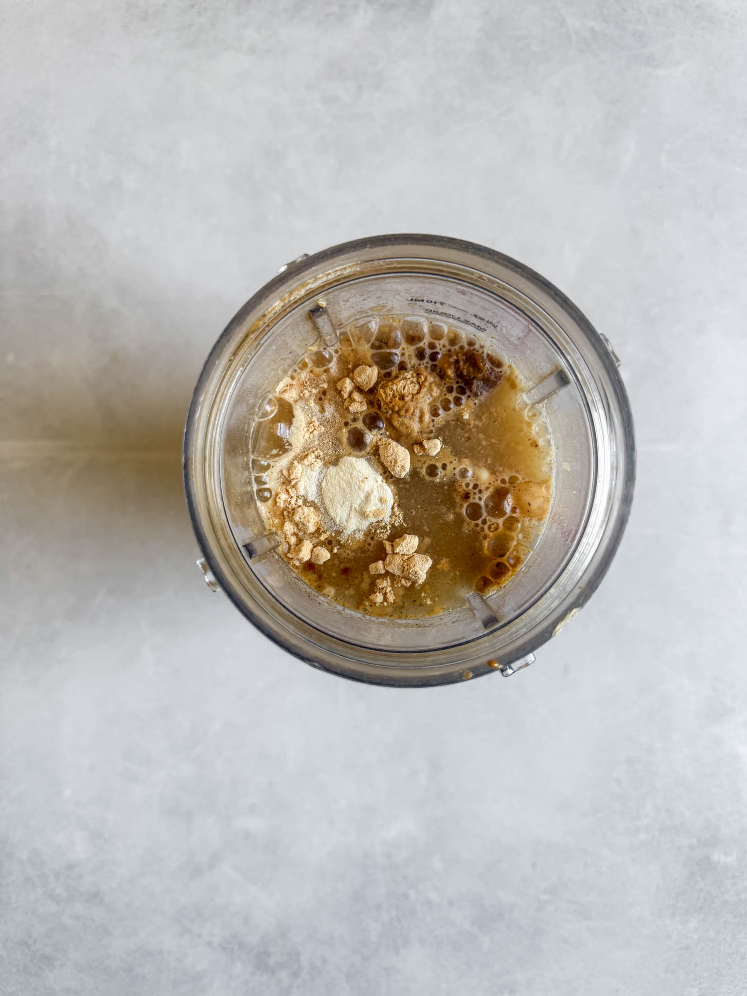 All ingredients in a blender.