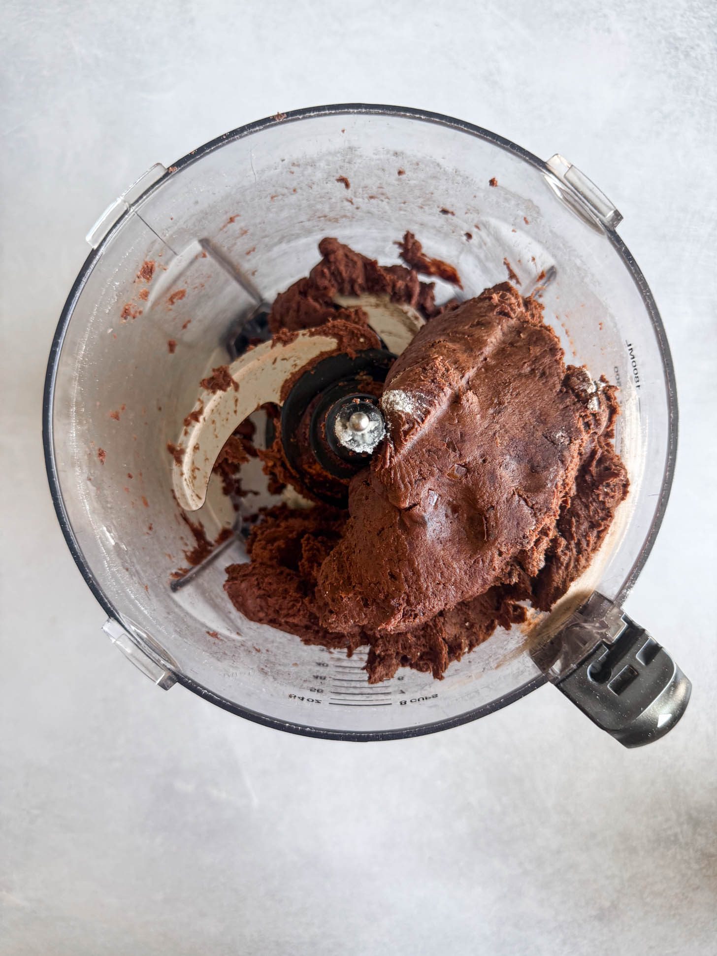 Ingredients processed in the food processor.