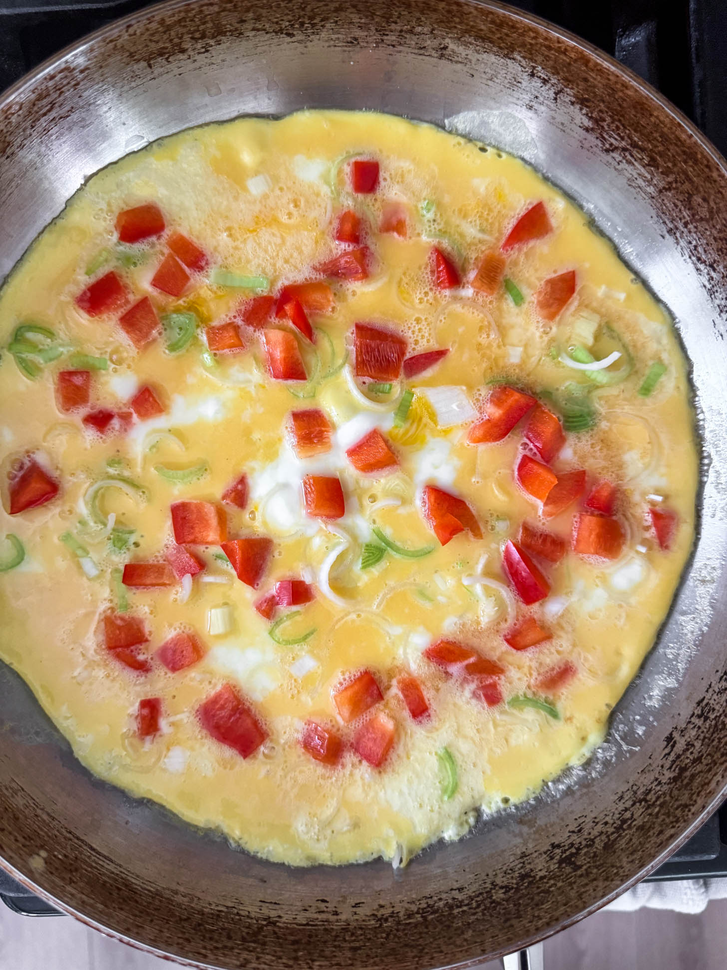 Ingredients in a pan.