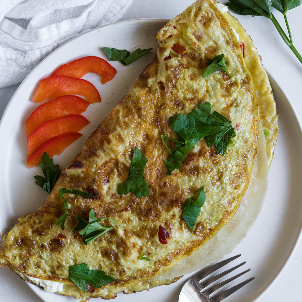 Tortilla omelette on a plate.