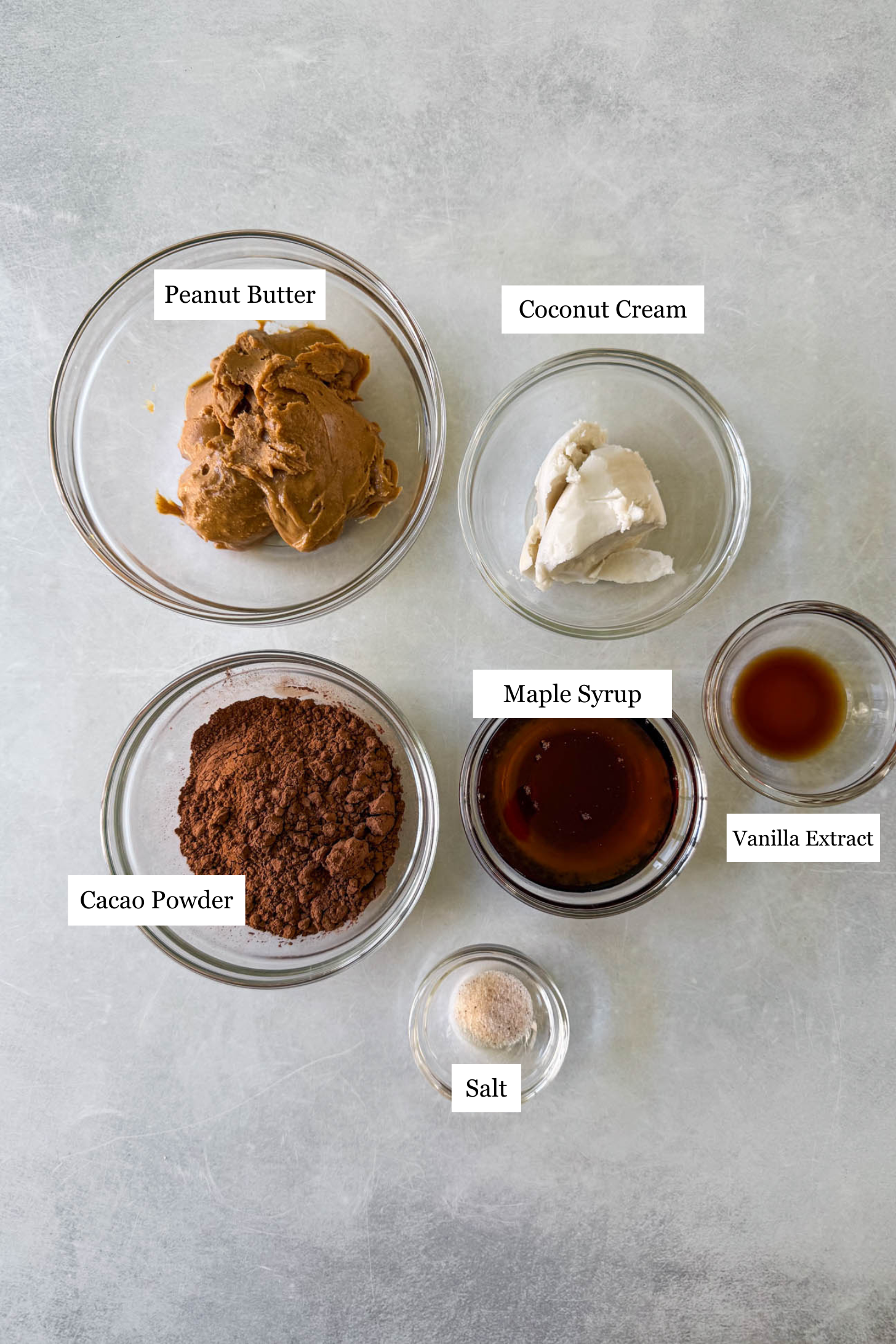 Ingredients for peanut butter fudge.
